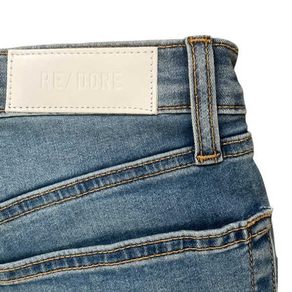 ReDone 70’s Stove Pipe Denim Jeans NWT Straight Leg Vintage Faded Blue Size 26 - Picture 7 of 11